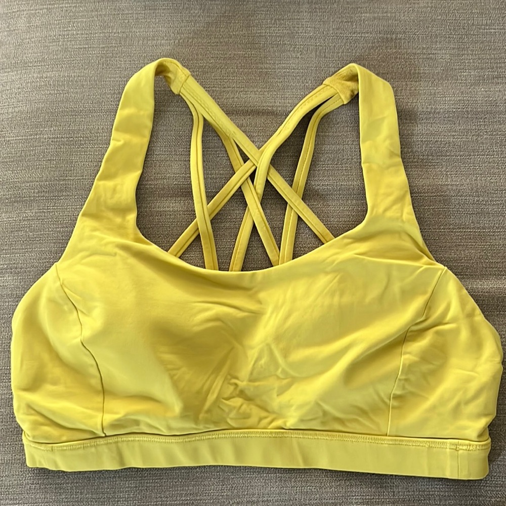Lululemon Energy Bra in RARE yellow